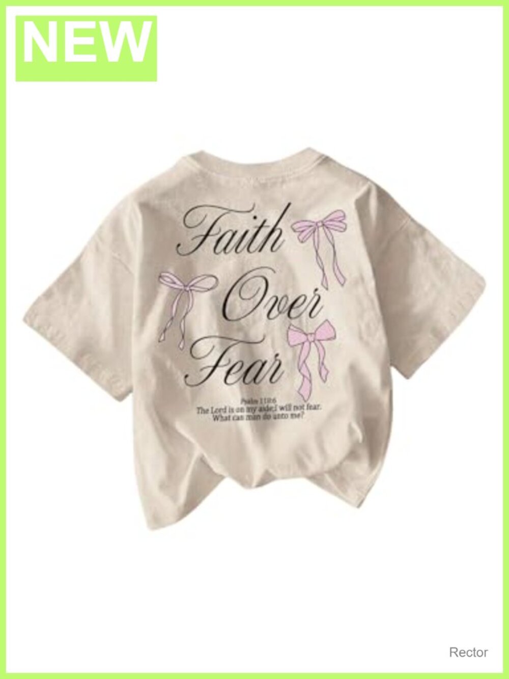 Womens Graphic Bow Letter T-Shirt Crew Neck Drop Shoulder Summer Tee